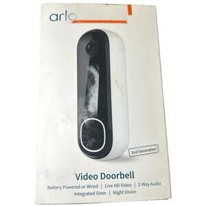 ARLO Video Doorbell 2nd Gen w/ Night Vision 180° FOV White AVD3001-1WMNAS